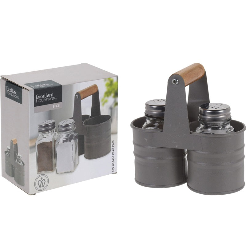 ΑΛΑΤΟΠΙΠΕΡΟ ΣΕΤ ΜΕΤΑΛΛΙΚΟ ΚΟΥΒΑΔΑΚΙ EXCELLENT HOUSEWARE