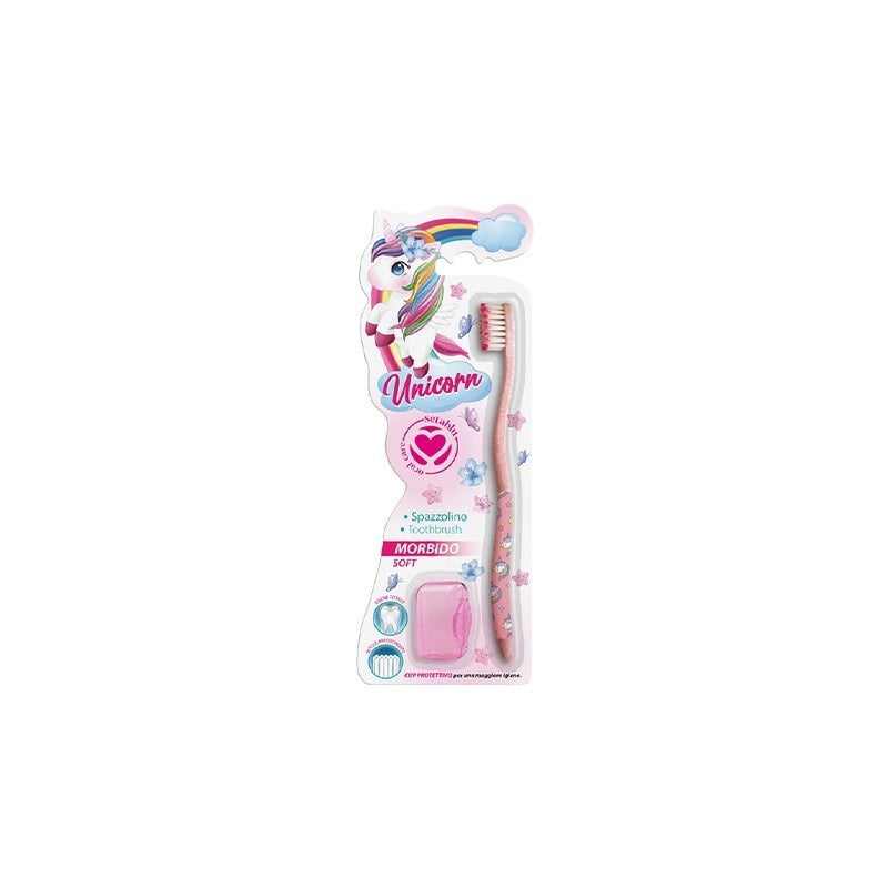 ΟΔΟΝΤΟΒΟΥΡΤΣΑ ΠΑΙΔΙΚΗ UNICORN SOFT ΜΕ ΚΑΠΑΚΙ