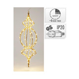 ΦΩΤΙΖΟΜΕΝΟ ΣΤΟΛΙΔΙ ΚΡΕΜΑΣΤΟ ΜΕ GLITTER 19x19x60cm ΜΕ ΧΡΟΝΟΔΙΑΚΟΠΤΗ