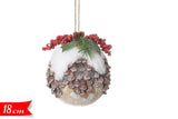 ΜΠΑΛΑ XMAS 18εκ ΧΙΟΝΙΣΜΕΝΗ ΜΕ ΓΚΙ ΚΑΙ ΣΧΟΙΝΙ