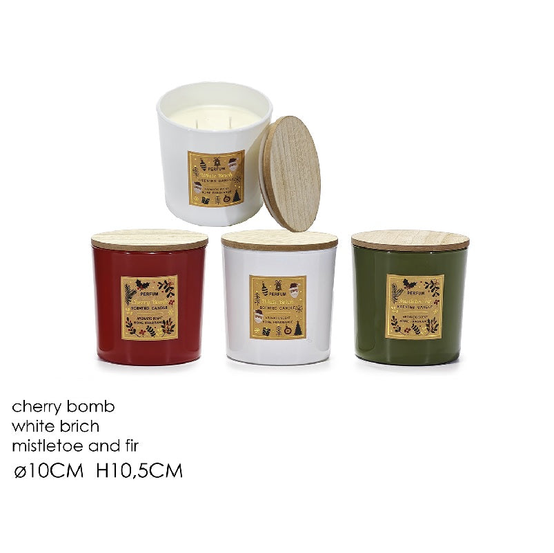 ΚΕΡΙ XMAS ΑΡΩΜΑΤΙΚΟ 270gr ΣΕ ΓΥΑΛΙΝΟ ΠΟΤΗΡΙ ΜΕ ΜΠΑΜΠΟΥ ΚΑΠΑΚΙ