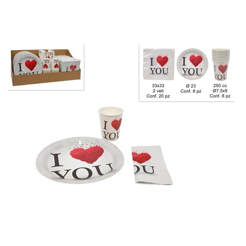 ΧΑΡΤΟΠΕΤΣΕΤΕΣ VALENTINE 20ΤΕΜ 33x33cm