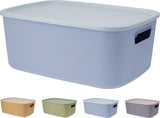 ΚΟΥΤΙ ΑΠΟΘΗΚΕΥΣΗΣ ΠΛΑΣΤΙΚΟ 11lt 37x15x23cm ΣΑΓΡΕ ΜΕ ΛΑΒΕΣ