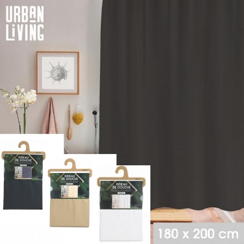 ΚΟΥΡΤΙΝΑ ΜΠΑΝΙΟΥ 180x200cm PEVA ΜΟΝΟΧΡΩΜΗ URBAN LIVING