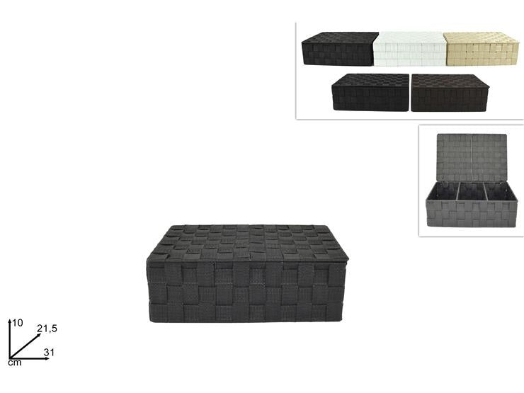ΘΗΚΗ ΠΛΕΚΤΗ 3 ΘΕΣΕΩΝ ΜΕ ΚΑΠΑΚΙ 31x10x21.5cm