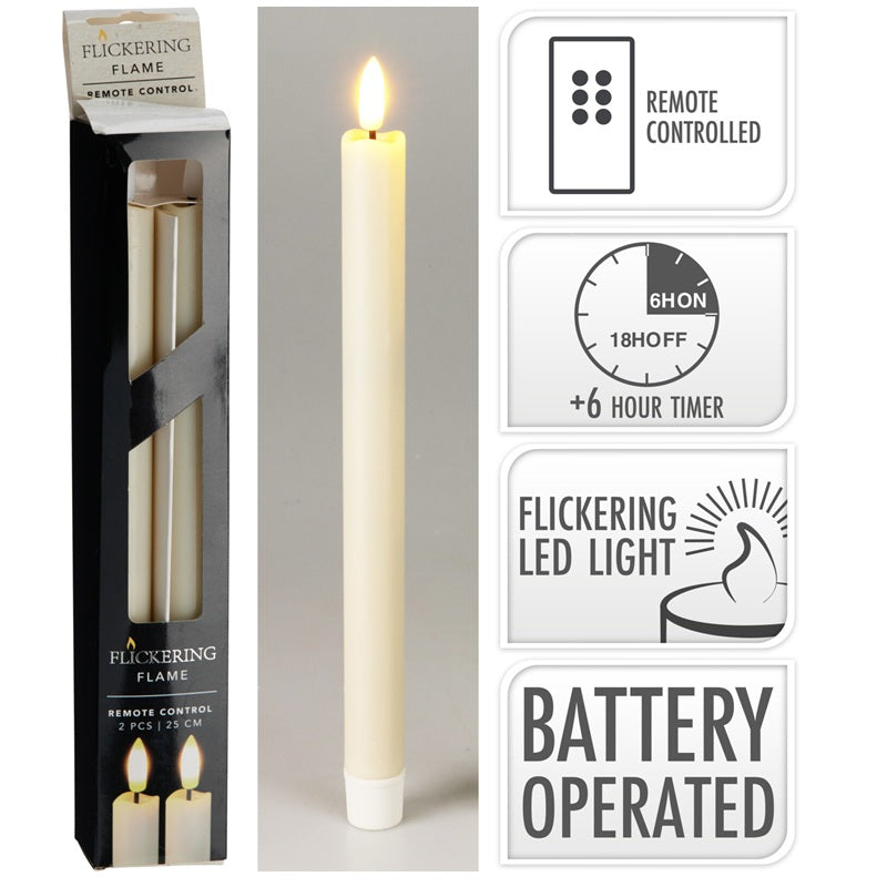 ΚΕΡΙ ΚΗΡΟΠΗΓΙΟΥ ΜΠΑΤΑΡΙΑΣ LED 24cm ΛΕΥΚΟ 2ΤΕΜ