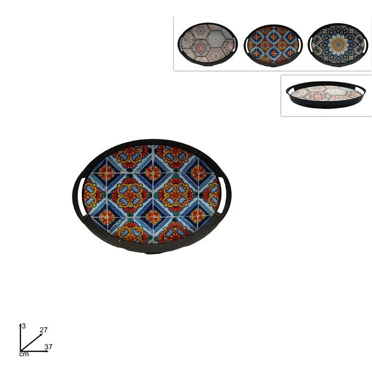ΔΙΣΚΟΣ ΟΒΑΛ 37x27cm ΠΛΑΣΤΙΚΟΣ MOSAIC