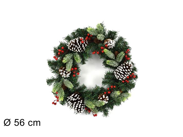 ΣΤΕΦΑΝΙ XMAS ΜΕ ΓΚΙ ΚΑΙ ΚΟΥΚΟΥΝΑΡΕΣ 56εκ