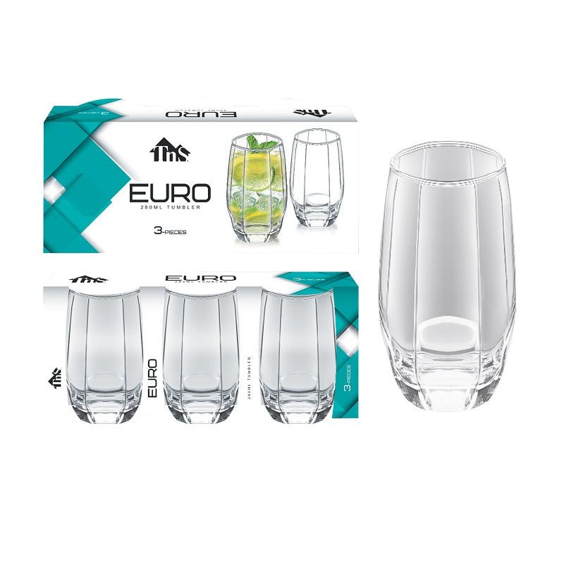 ΠΟΤΗΡΙΑ ΝΕΡΟΥ 3ΤΕΜ 280ml EURO