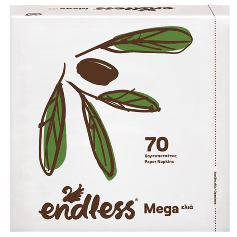 ΧΑΡΤΟΠΕΤΣΕΤΕΣ 33x33cm 70ΤΕΜ MEGA ΕΛΙΑ ENDLESS