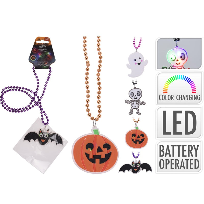 ΚΡΕΜΑΣΤΟ ΓΙΑ ΤΟ ΛΑΙΜΟ HALLOWEEN ΜΕ LED ΔΙΑΦΟΡΑ ΣΧΕΔΙΑ