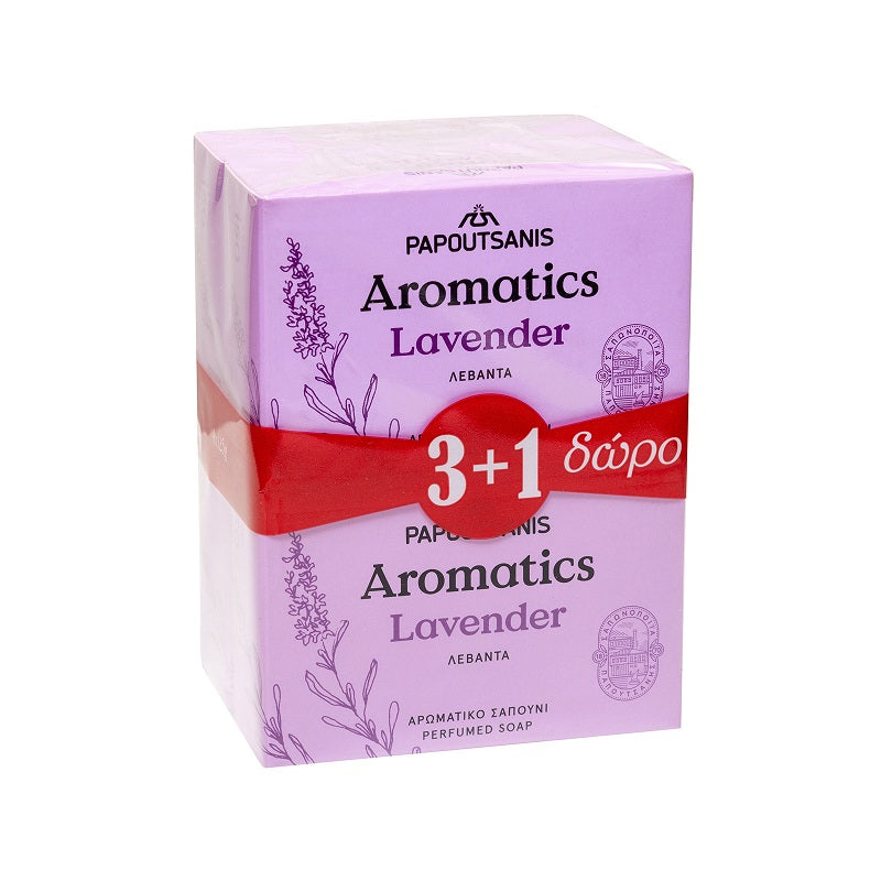 ΠΑΠΟΥΤΣΑΝΗΣ ΣΑΠΟΥΝΙ LAVENDER 100gr 3+1τεμ ΔΩΡΟ
