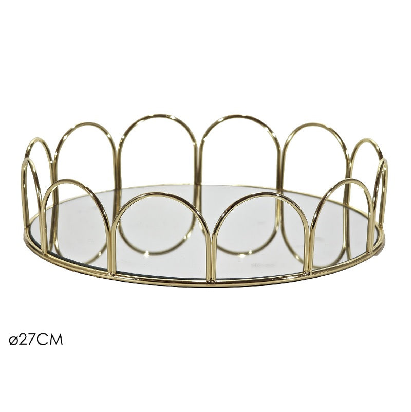 ΔΙΣΚΟΣ ΧΡΥΣΟΣ ΜΕΤΑΛΛΙΚΟΣ ΚΑΘΡΕΠΤΗΣ 27cm