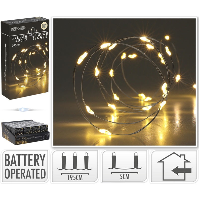 ΦΩΤΑΚΙΑ 40LED ΑΣΗΜ.ΚΑΛ.ΘΕΡΜΟ.ΛΑΜΠ.