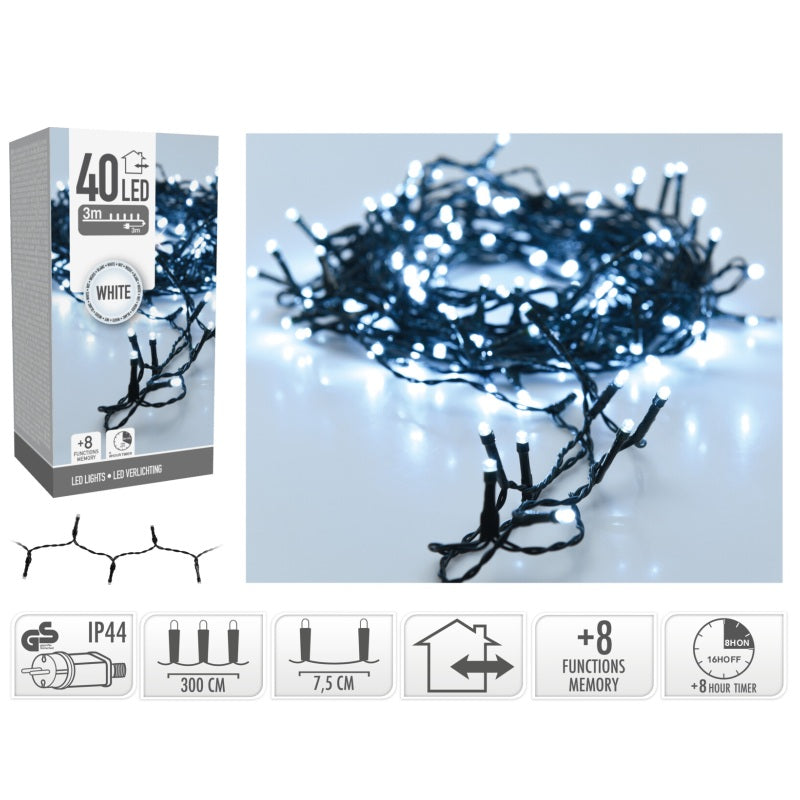 ΦΩΤΑΚΙΑ 40LED ΠΡΟΓΡ.ΠΡΑΣ.ΚΑΛ.ΨΥΧΡ.ΛΑΜΠ. 3m