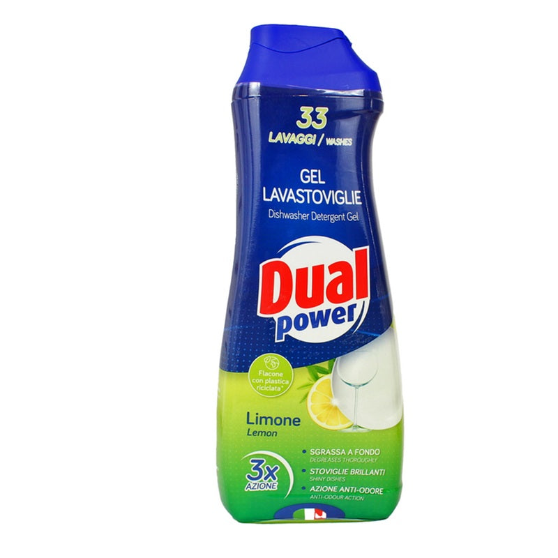 DUAL POWER GEL ΠΛΥΝΤΗΡΙΟΥ ΠΙΑΤΩΝ 660ml LEMON 33 ΠΛΥΣΕΙΣ