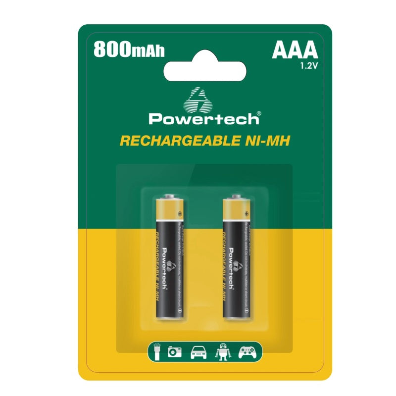 POWER TECH ΜΠΑΤΑΡΙΕΣ 3Α ΕΠΑΝΑΦΟΡΤΙΖΟΜΕΝΕΣ 1000mAh 2ΤΕΜ