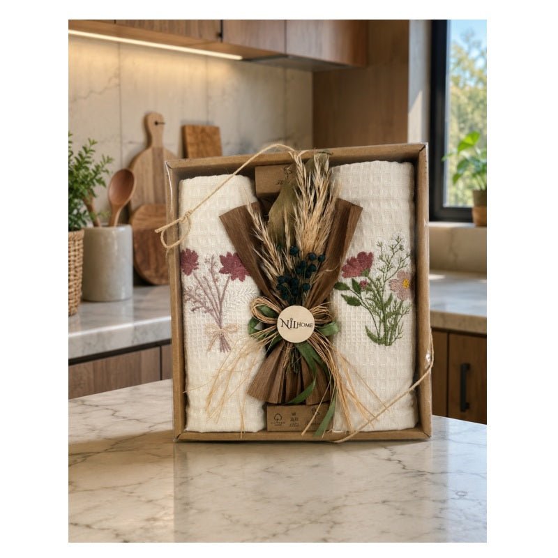 ΠΕΤΣΕΤΑ ΚΟΥΖΙΝΑΣ 2ΤΕΜ 40x60εκ ΠΙΚΕ FLORAL ΚΟΥΤΙ ΔΩΡΟΥ