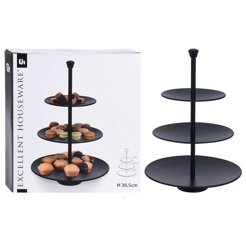 ΠΙΑΤΕΛΑ ΤΡΙΟΡΟΦΗ ΜΑΥΡΗ ΜΑΤ 25cm 20.5cm 16cm