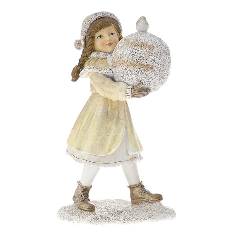 ΚΟΡΙΤΣΑΚΙ XMAS ΜΕ ΜΠΑΛΑ ΜΠΕΖ ΧΡΥΣΟ 11x8x19cm ΠΟΛΥΡΕΖΙΝ