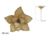 ΛΟΥΛΟΥΔΙ XMAS 32cm ΧΡΥΣΟ ΒΕΛΟΥΔΟ ΜΕ GLITTER