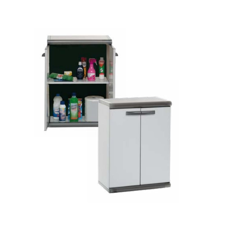 ΝΤΟΥΛΑΠΙ ΠΛΑΣΤΙΚΟ ΜΕ 1ΡΑΦΙ 84.4x62.5x39εκ ΓΚΡΙ SCIK BASIC 90/2/TP