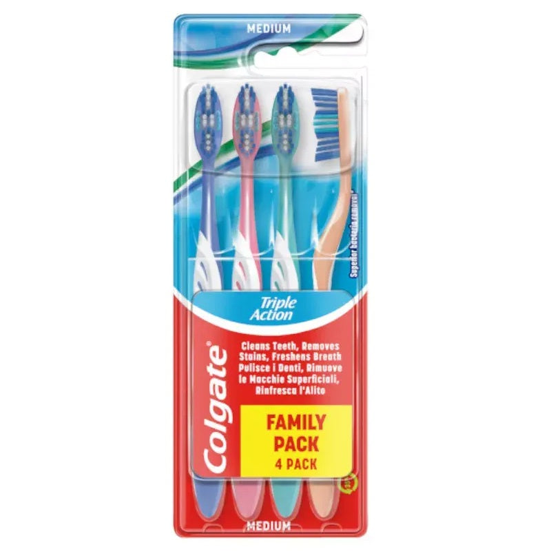 COLGATE ΟΔΟΝΤΟΒΟΥΡΤΣΑ TRIPLE ACTION FAMILY PACK 4ΤΕΜ