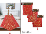 ΡΑΝΕΡ XMAS 35x180εκ ΚΟΚΚΙΝΟ ΜΕ ΧΡΥΣΟ GLITTER VESTI CASA