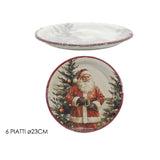 ΠΙΑΤΟ ΧΑΡΤΙΝΟ XMAS 23CM 6ΤΕΜ