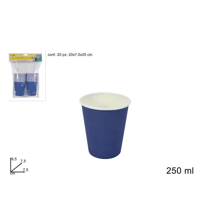 ΠΟΤΗΡΙΑ ΠΑΡΤΥ ΧΑΡΤΙΝΑ ΜΟΝΟΧΡΩΜΑ 20ΤΕΜ 250ml
