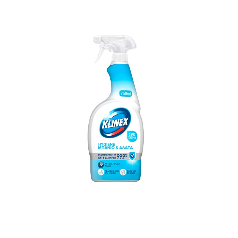 KLINEX SPRAY 750ml HYGIENE ΚΑΤΑ ΤΩΝ ΑΛΑΤΩΝ ΧΩΡΙΣ ΧΛΩΡΙΟ