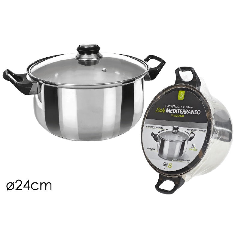 ΚΑΤΣΑΡΟΛΑ ΑΝΟΞΕΙΔΩΤΗ 24cm GUSTO CASA