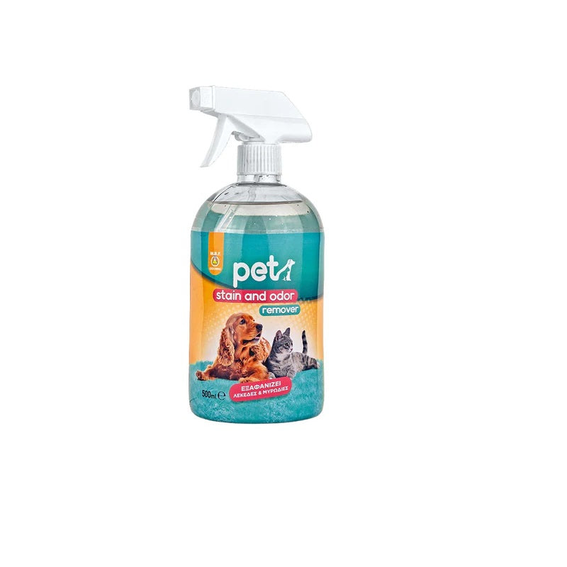 PET STAIN ΚΑΘΑΡΙΣΤΙΚΟ ΛΕΚΕΔΩΝ ΚΑΙ ΜΥΡΩΔΙΩΝ ΚΑΤΟΙΚΙΔΙΩΝ 500ml
