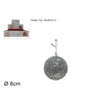 ΜΠΑΛΑ XMAS 8εκ ΑΣΗΜΙ ΣΤΡΑΣ GLITTER