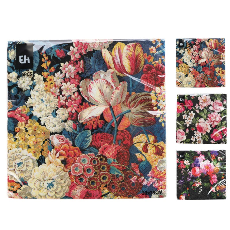 ΧΑΡΤΟΠΕΤΣΕΤΕΣ FLORAL 33x33cm 16ΤΕΜ 3Φ EXCELLENT HOUSEWARE
