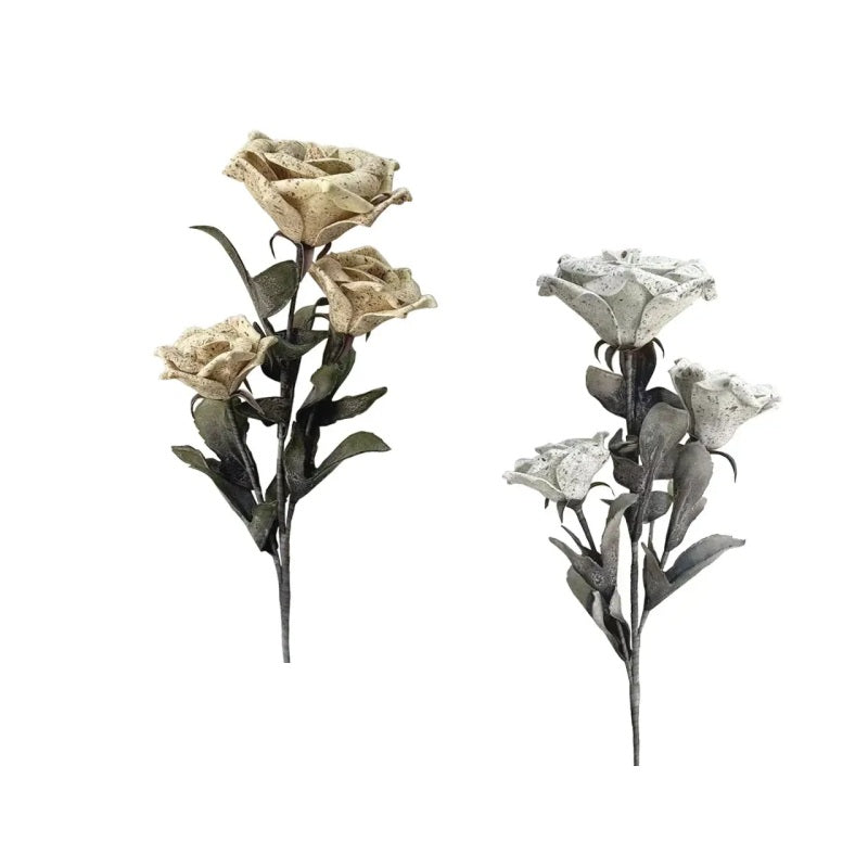 ΚΛΑΔΙ FOAM 95cm ΤΡΙΑΝΤΑΦΥΛΛΑ ΜΕ 3 ΑΝΘΗ ΠΙΤΣΙΛΩΤΑ