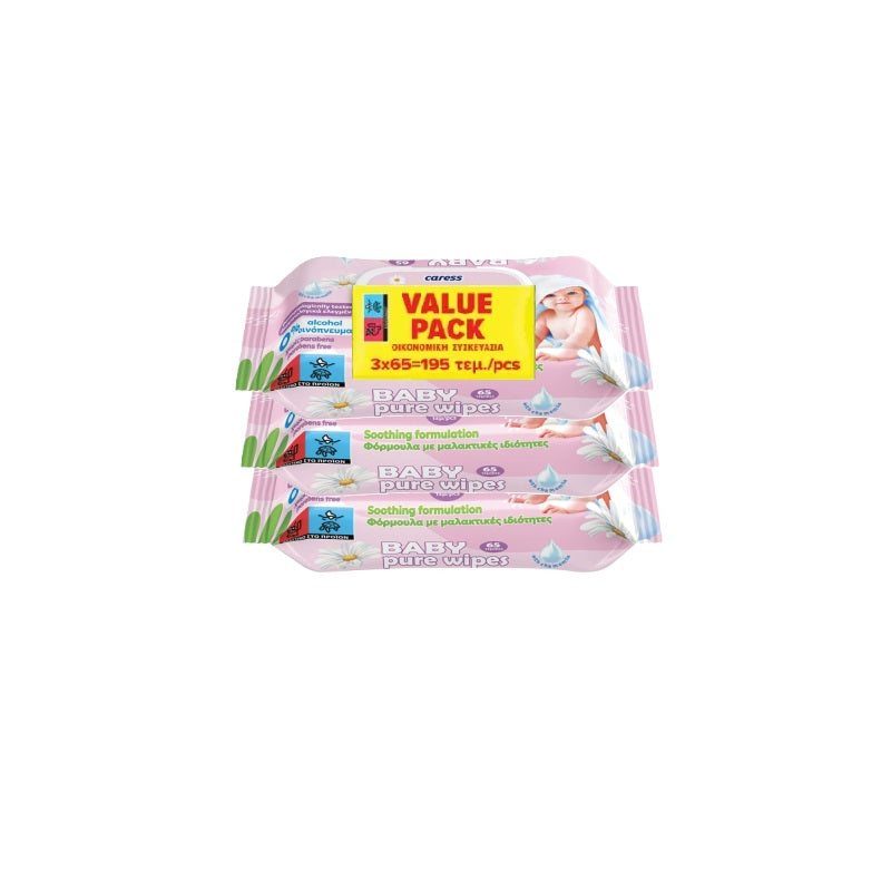 ΜΩΡΟΜΑΝΤΗΛΑ CARESS 3x65ΤΕΜ CHAMOMILE