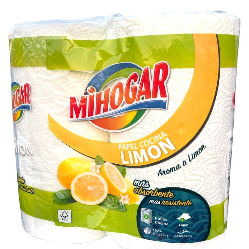 ΡΟΛΟ ΚΟΥΖΙΝΑΣ 2Φ 560gr 53m 2 ΡΟΛΑ ΜΕ ΑΡΩΜΑ ΛΕΜΟΝΙ MIHOGAR