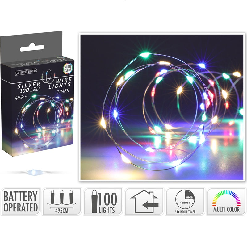 ΦΩΤΑΚΙΑ 100LED ΑΣΗΜ.ΚΑΛ.ΧΡΩΜ.ΛΑΜΠ.