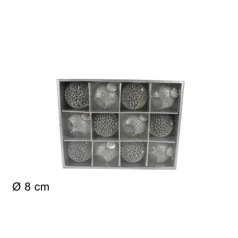 ΜΠΑΛΑ XMAS ΑΣΗΜΙ 8εκ GLITTER