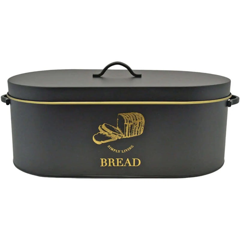 ΨΩΜΙΕΡΑ ΜΕΤΑΛΛΙΚΗ BREAD ΜΑΥΡΗ ΧΡΥΣΗ ΜΑΤ 34x18x13.5cm ANKOR