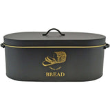 ΨΩΜΙΕΡΑ ΜΕΤΑΛΛΙΚΗ BREAD ΜΑΥΡΗ ΧΡΥΣΗ ΜΑΤ 34x18x13.5cm ANKOR