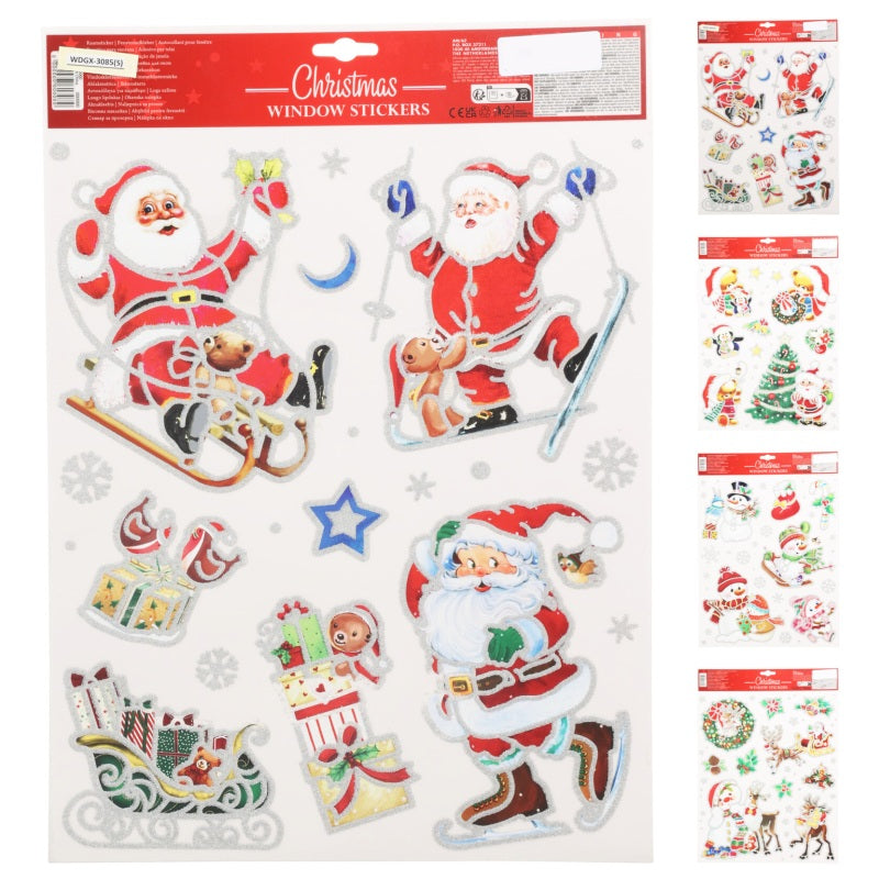 ΑΥΤΟΚΟΛΛΗΤΑ ΤΖΑΜΙΩΝ 30x42cm XMAS GLITTER