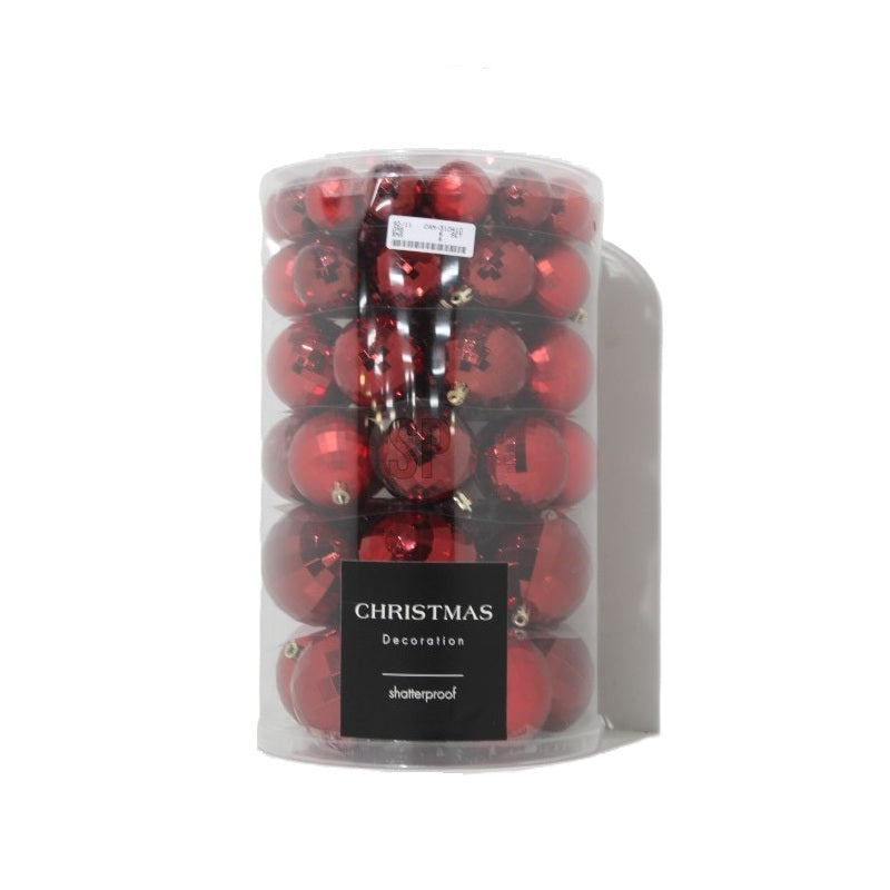 ΜΠΑΛΑ XMAS 64ΤΕΜ ΚΟΚΚΙΝΗ ΔΙΑΦΟΡΑ ΜΕΓΕΘΗ