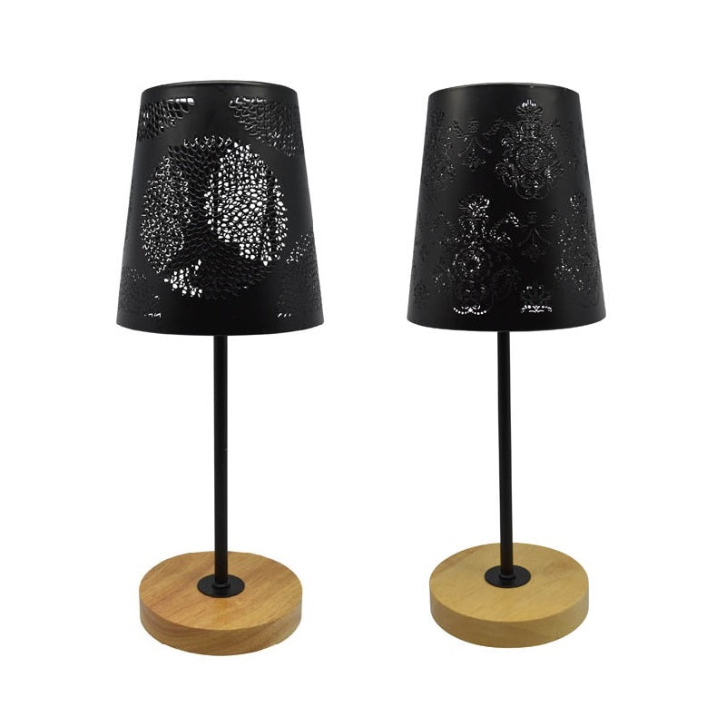 ΠΟΡΤΑΤΙΦ ΜΕΤΑΛΛΙΚΟ ΜΑΥΡΟ ΜΕ ΞΥΛΙΝΗ ΒΑΣΗ 35εκ