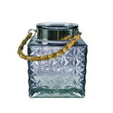 ΦΑΝΑΡΙ ΓΥΑΛΙΝΟ ΜΕ ΚΟΚΚΑΛΙΝΟ ΧΕΡΟΥΛΙ 14x12x19cm