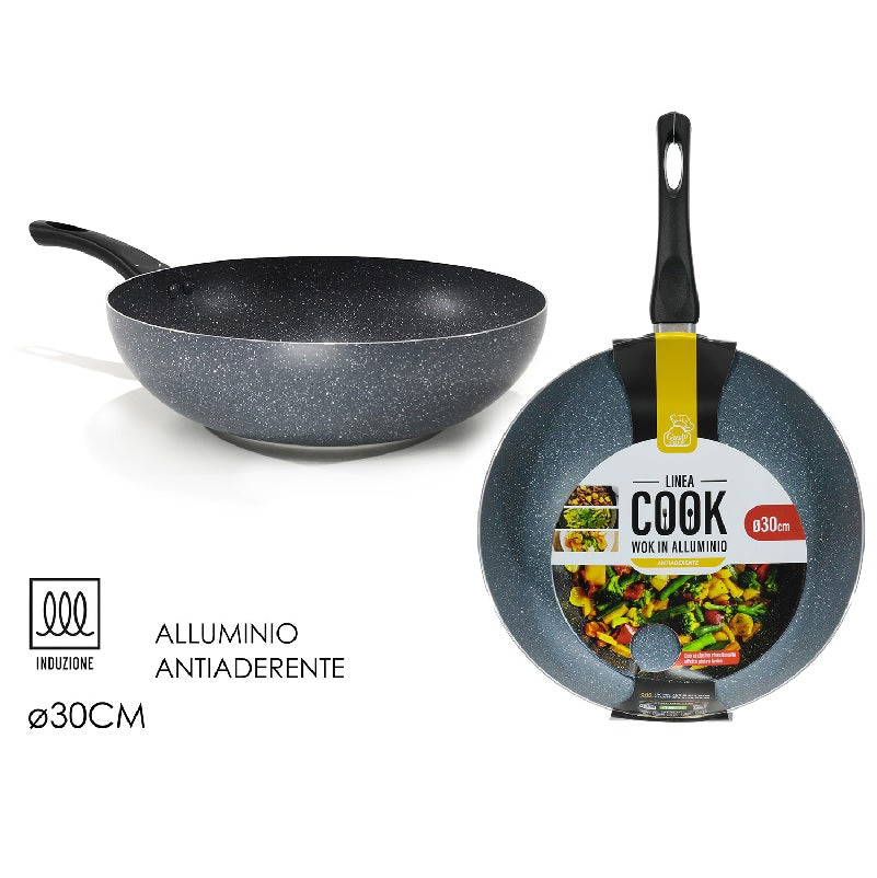 ΓΟΥΟΚ 30cm ΑΛΟΥΜΙΝΙΟΥ ΜΕ ΕΠΙΣΤΡΩΣΗ ΠΕΤΡΑΣ GUSTO CASA
