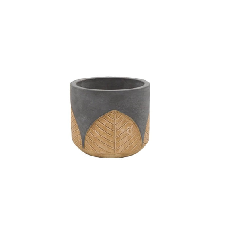 ΚΑΣΠΩ ΚΕΡΑΜΙΚΟ ΓΚΡΙ ΜΕ ΦΥΛΛΟ 10.5x9.5cm