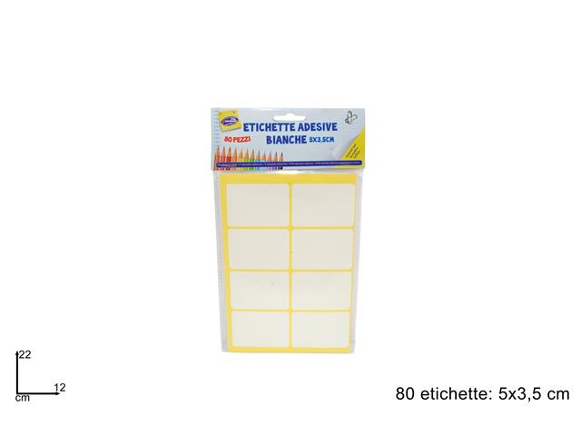 ΕΤΙΚΕΤΕΣ ΛΕΥΚΕΣ 80ΤΕΜ ΑΥΤΟΚΟΛΛΗΤΕΣ 5x3.5cm