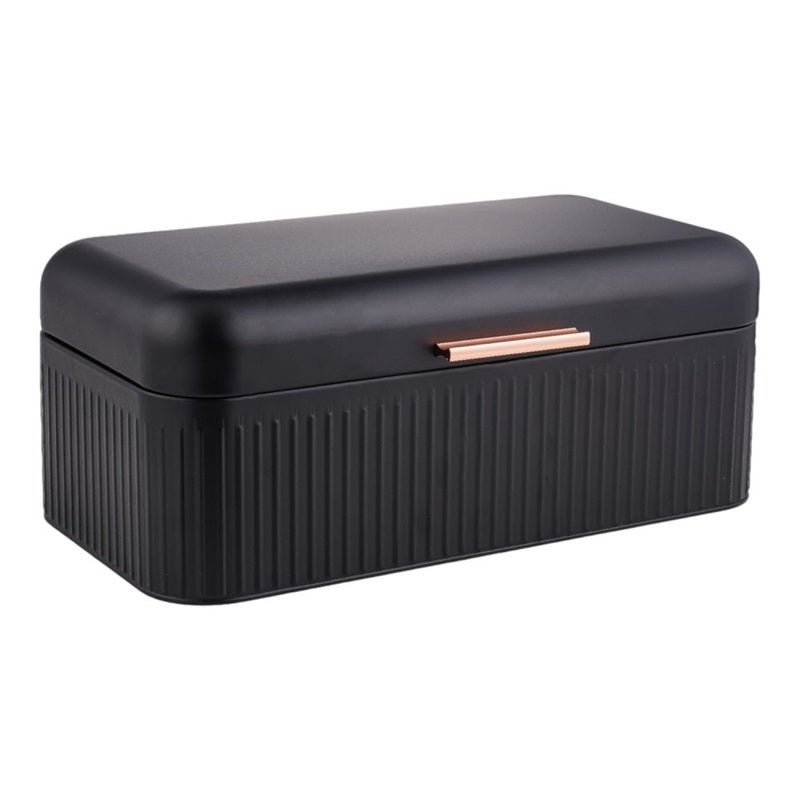 ΨΩΜΙΕΡΑ ΜΕΤΑΛΛΙΚΗ ΜΑΥΡΗ ΜΕ ROSE GOLD ΛΑΒΗ 42x22x17cm ANKOR